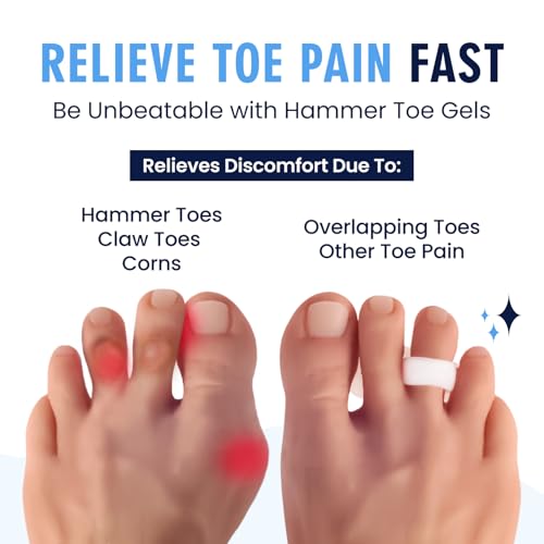 Hammer Toe Corrector Gel Pads - 2 Pairs All-Day Relief