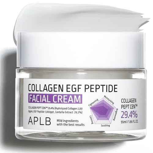 APLB Collagen EGF Peptide Facial Cream | COLLAGEN PEPT CEN¢â 29.4% 1.86 FL.OZ/Korean Skincare, Elasticity care, Deep hydration, Revitalize for gentle and improve skin texture