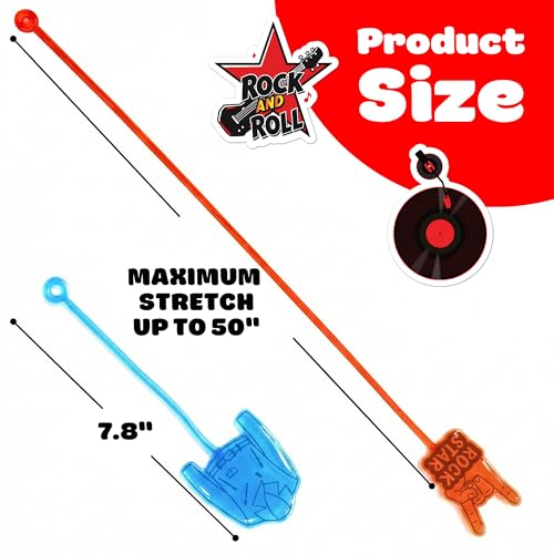 48 PCS Rock Party Favors Kit – Stick Hands & Tattoos