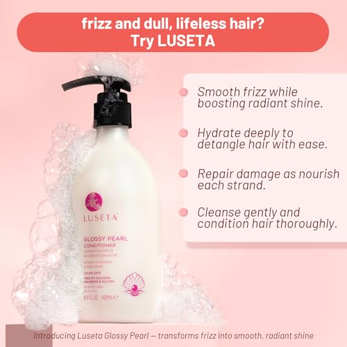 Luseta Pearl Shampoo & Conditioner Set - Sulfate Free, Argan Oil