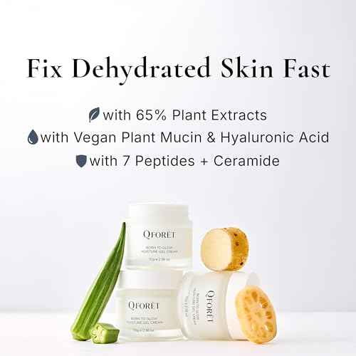 Lightweight Gel-Cream for Dehydrated Oily Skin, Vegan Mucin, Ceramide, Peptides, K-Beauty, 2.36 fl oz