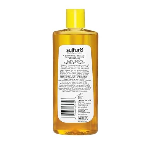 Sulfur8 Anti-Dandruff Clarifying Hair & Scalp Care Shampoo 7.5 oz + Conditioner 2 oz Duo ? Medicated Flake Control & Itch Relief with Sulfur & Salicylic Acid for Scalp Health