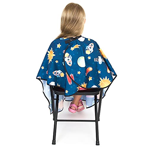 Kids Hair Cutting Cape - Outer Space Print | Water-Resistant
