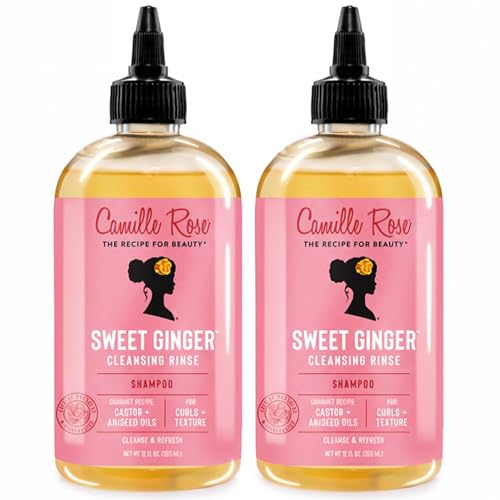 Camille Rose Sweet Ginger Rinse, Hair and Scalp Cleanser with Ginger Root and Aniseed Oil, to Clarify and Moisturize, for all Hair Types, 12 oz pack of 2