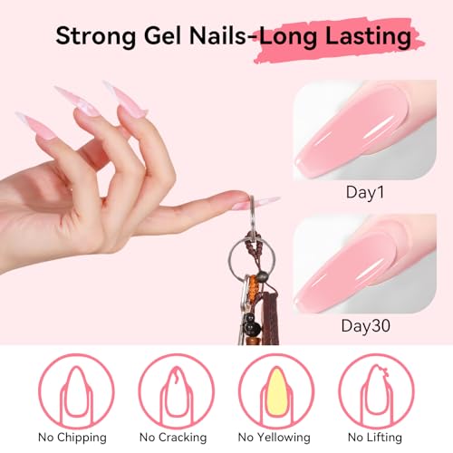 Makartt Poly Nail Gel Builder 50ml - Natural Pink Extension & Sculpting Gel