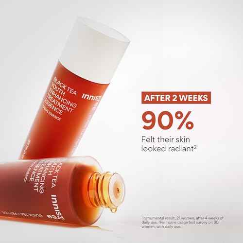 innisfree Black Tea Youth Essence, Korean Anti-Aging Treatment with Niacinamide for Radiance, Firm Skin, Hydration, and Barrier Support