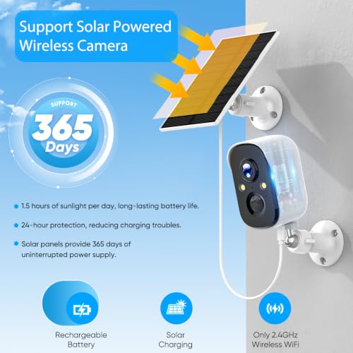 Nikoglly 4MP Wireless Outdoor Security Camera with AI Detection