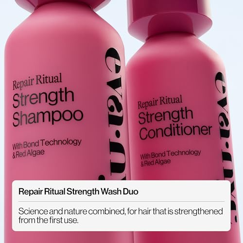 Eva NYC Repair Ritual Strength Shampoo & Conditioner Set - Bond Technology, Red Algae, 10oz x 2
