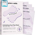 Grace & Stella Exfoliating Foot Peel Mask for Dry Cracked Feet - 4 Pairs