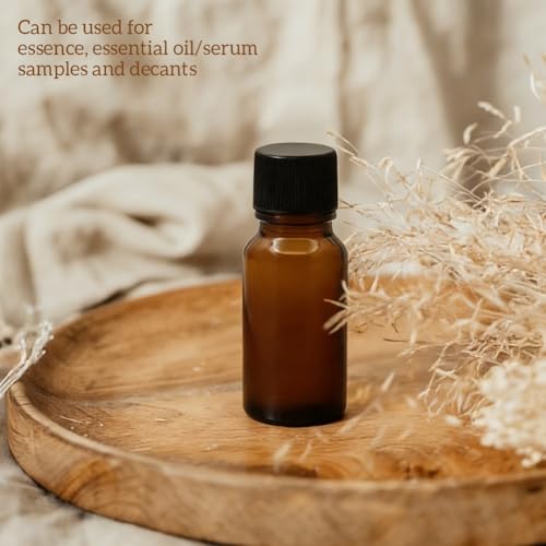 6Pcs Amber Glass Essential Oil Bottles 20ml Leakproof