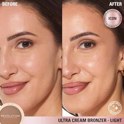 Revolution Ultra Cream Bronzer - Light Shade, Buildable & Blendable
