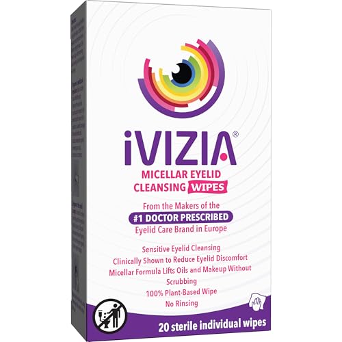 iVIZIA Eyelid Cleansing Wipes - Preservative-Free, 20 Sterile Wipes