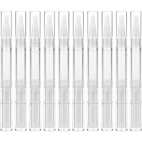 SOKOSEY 10-Pack 3ml Empty Refillable Cuticle Oil Pens with Brush Tip