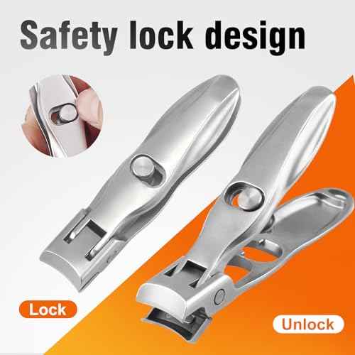 Toenail Nail Clippers for Thick Nails for Seniors, Professional Heavy Duty Edgy Nail Clippers for Men, Large Wide Jaw Opening Fingernail Clipper Cutters with Catcher for Women