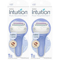 Schick Intuition Pure Nourishment Razors for Women | 1 Razor & 2 Intuition Razor Blades Refill with Organic Cocoa Butter (Pack of 2)