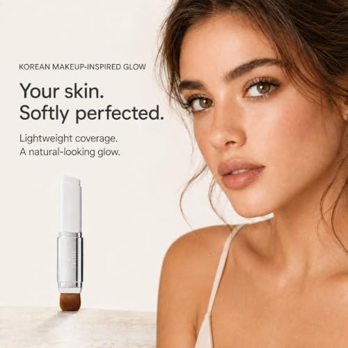Aurovida 2-in-1 Color Changing Foundation Stick with Brush - Light Natural