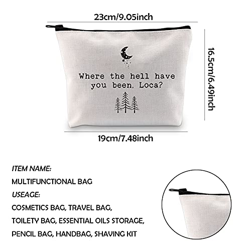 WCGXKO Movie Inspired Where The Hell Have You Been Loca Zipper Pouch Makeup Bag (Been Loca)