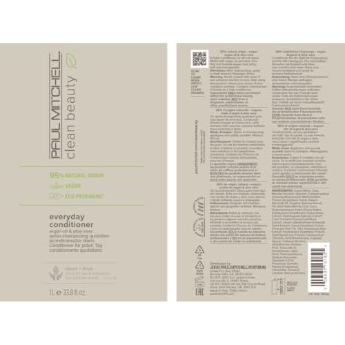 Paul Mitchell Clean Beauty Everyday Conditioner Ultra-Rich Formula Improves Elasticity For All Hair Types