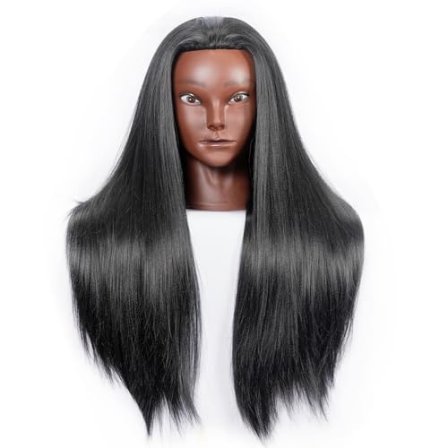 Mannequin Head with Hair & Clamp - 26" Styling Training Head