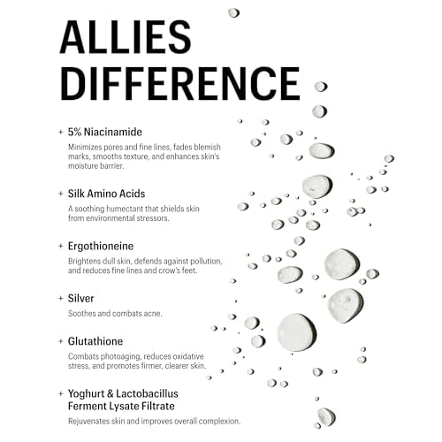 Allies of Skin Probiotic Face Mist | Toner Facial Mist to Minimize Pores | Probiotic Skincare for Moisture Retention | 5% Niacinamide for Glowy Skin | Travel Friendly (1.7 Fl Oz)