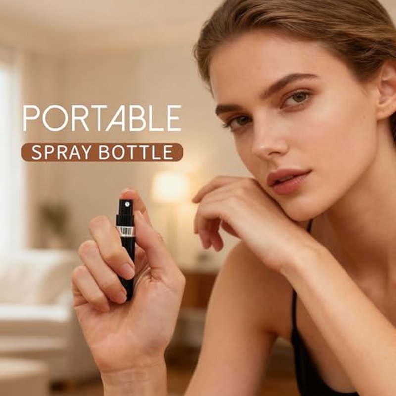 60PCS 5ml Refillable Perfume Atomizer Bottles Bulk, Empty Plastic Mini Travel Size Spray Bottle Set, Fine Mist Fragrance Sprayer for Cruise, Purse Handbag, Travel Accessories Supplies (5 Mixed Colors)