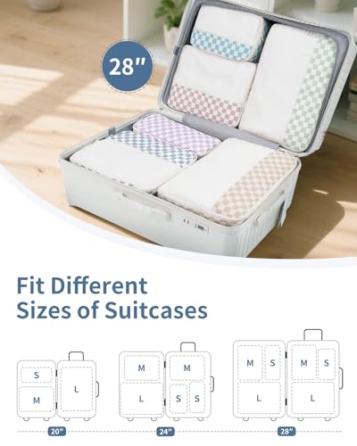 Narwey 7-Piece Packing Cubes Set for Travel Organization