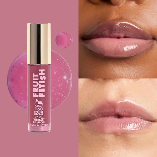 Milani Fruit Fetish Lip Oil Bundle with Vitamin E for Instant Hydration, Fruit Extract Infused Lip Treatment and Moisturizing Lip Gloss - Blackberry Agave + Lychee Nector, 2pk