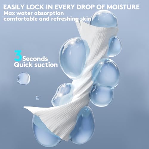RGBB Clean Face Towels 10"¡¿12", Disposable, Ultra-Absorbent, Hypoallergenic & Soft Makeup Remover Dry Wipes, Pamper Your Face, Hygienic Towelettes, for All Skin Types£¨300 Count£©