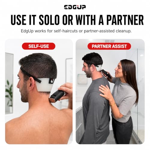 EdgUp Neckline Shaving Template for Men – Hands-Free Haircut Guide