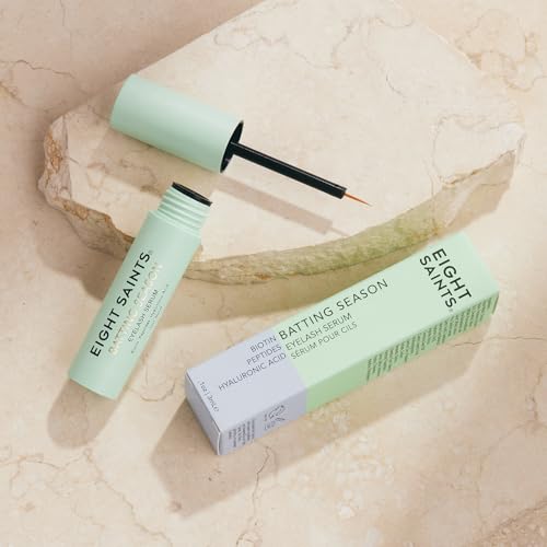 Eight Saints Batting Season Eyelash Growth Serum for Longer, Thicker Lashes, Natural & Organic Lash Treatment for Thin & Sparse Lashes, Nourishing Eyelash Serum, 0.1 fl oz