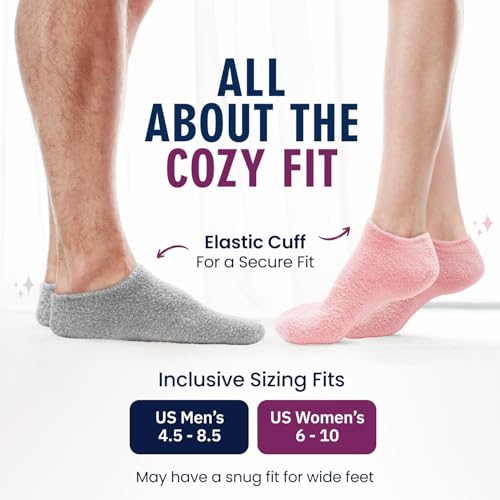 Dr. Frederick's Moisturizing Gel Socks for Dry Feet & Cracked Heels, Pink 1 Pair
