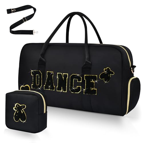 KUIRAN Dance Bag Set for Girls - 2PCS Ballet & Cheer Bags with Shoe Compartment