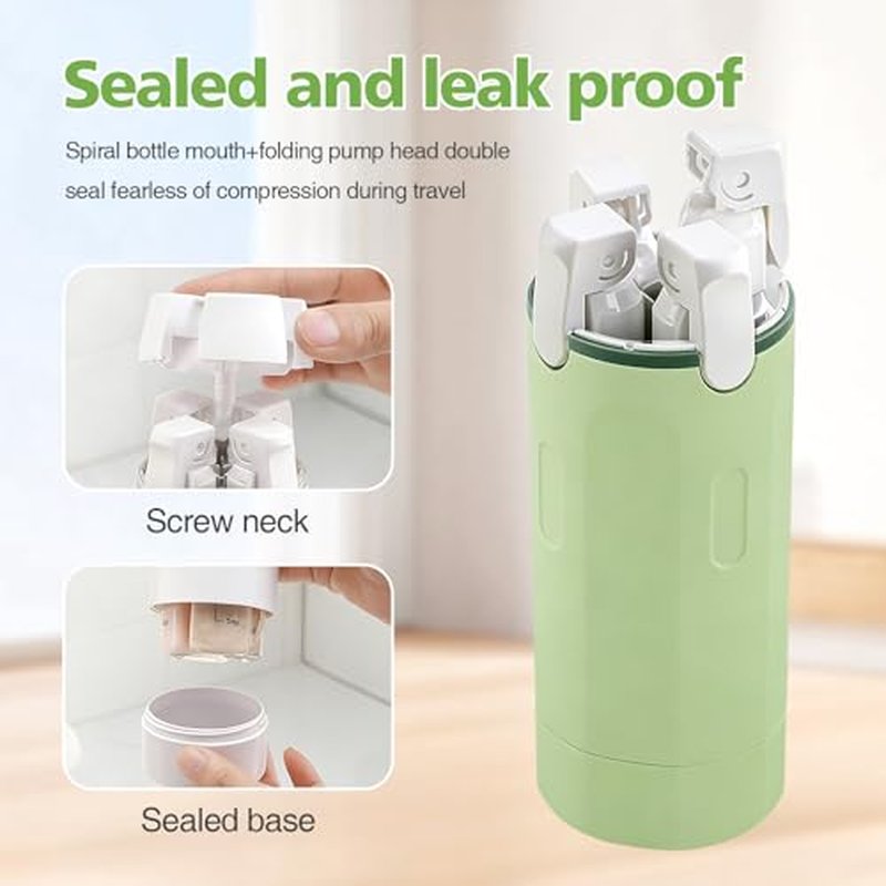 4-Pack 30ML Travel Bottles, Leak-Proof Pump Dispenser