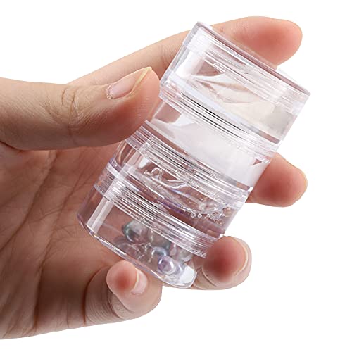 Stackable Cosmetic Containers 10g - 5 Pack Clear Jars