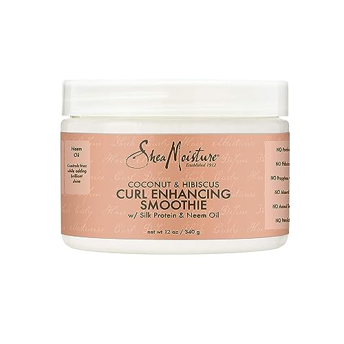 SheaMoisture Coconut & Hibiscus Curl Enhancing Smoothie for Thick Curly Hair Cream 20 oz & 12 oz Bundle