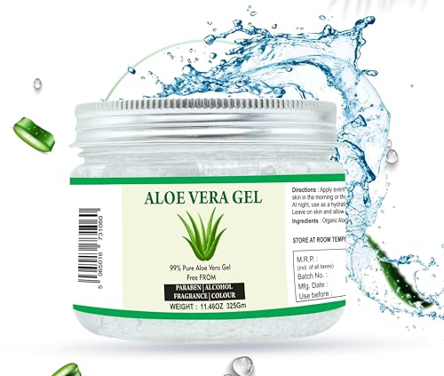 Raslok 99% Pure Aloe Vera Gel 11.46 oz - Face & Hair Moisturizer