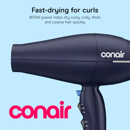 Conair 1875W Hair Dryer with Diffuser for Curly Hair