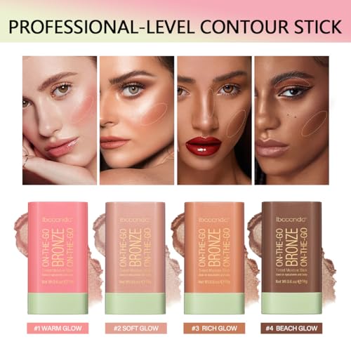 Cream Contour Stick Bronzer - Waterproof, Buildable (03# Rich Glow)