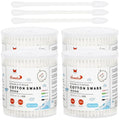 HOMEFOX 800 Count Organic Cotton Swabs Precision Pointed & Round Tips, Gentle & Lint-Free
