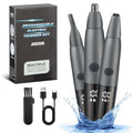 Nose Trimmer for Men and Women Painless Ear Nose Facial Eyebrow Hair Trimmer for Women Electric Ear and Nose Trimmer Dual Edge LED 3 in 1 Easy Clean IPX7 Waterproof
