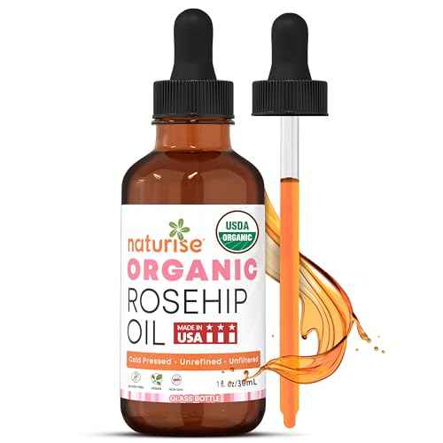 USDA Organic Rosehip Oil ? 100% Pure Rosehip Oil for Face, Skin, Nails &. Hair Care ? Vegan, Non-GMO, Cold Pressed & Unrefined Rose Hip Oils in Glass Bottle (1 fl oz)