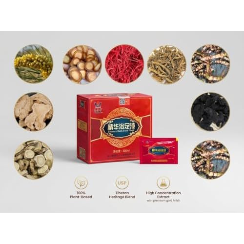 Herbal Foot Soak - 30 Sachets (300ml) | Plant-Based Formula for Odor Control & Itch Relief | Tibetan Herbal Blend to Support Circulation & Relaxation