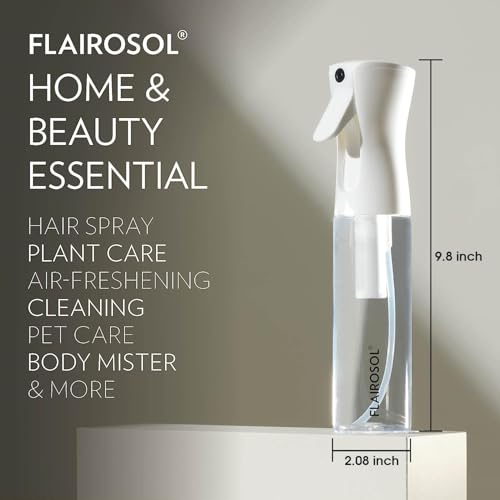 FLAIROSOL 10.1oz Continuous Mist Spray Bottle - Eco-Friendly, Leak-Proof