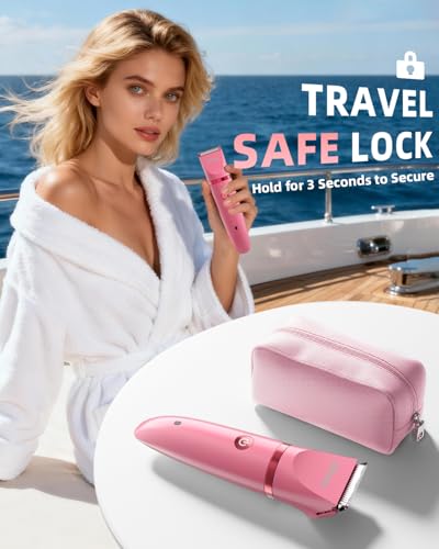 Ufree Rose Red 3-in-1 Women's Bikini Trimmer & Electric Razor Kit