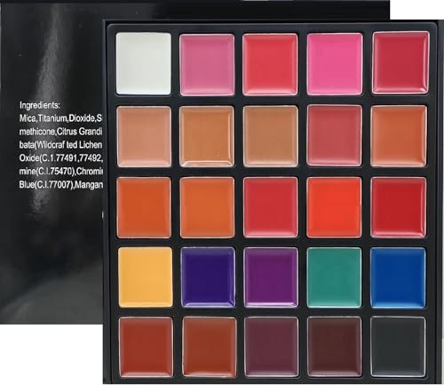 25 Color Lipstick Palette - Matte, Waterproof, Long-Lasting