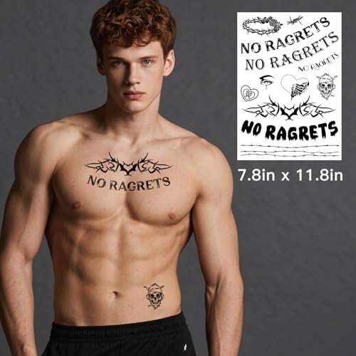 Temporary Tattoo Stickers - 40+ Realistic Designs, 4 Sheets