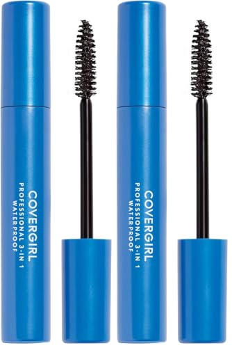 COVERGIRL Waterproof Mascara - 3-in-1 Lengthening, Very Black