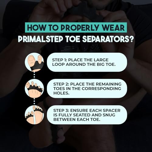 PrimalStep Toe Separators for Bunion Relief - S/M Size