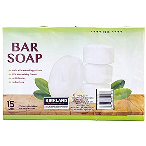 KIRKLAND Signature Bar Soap with Shea Butter, 4.5 Ounce (15 Count)