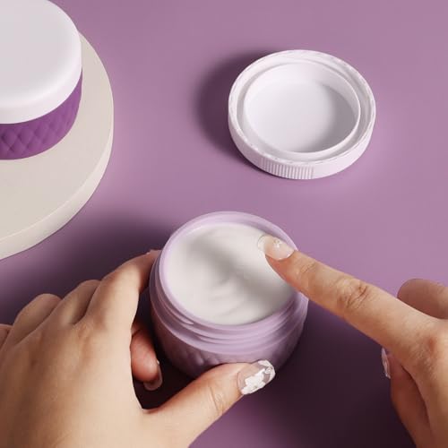 TSA Approved Travel Cream Jars 2oz - Leak-Proof Silicone, 4 Pack